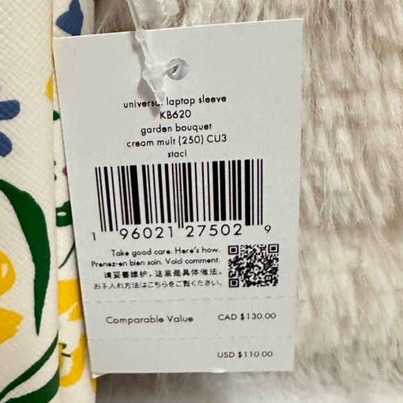 Kate Spade Staci garden bouquet laptop sleeve - Picture 6 of 8